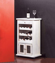 Spazio Casa Cantinetta portabottiglie Mobile con Antine 12 posti in Legno massello - Noce