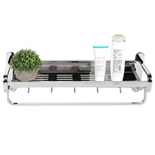 Cocoarm Porta Asciugamani da Parete in Acciaio Inossidabile da 60 cm Porta Asciugamani da Bagno o da Cucina Porta Asciugamani Mensola da Bagno con 5 Ganci 58x23x19 cm