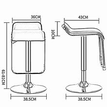 WHOJA Sgabelli da Bar semplicità Moderna Sedia da Bar Elevando rotativo Mobili da Bar Cuscino in PU Cornice Metallica Peso del Cuscinetto 150 kg Altezza Regolabile 61-81 cm Sgabelli da Bar Sedie Set