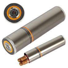Humidars Cigar Humidor - Lega sigaro tubo Esterni Cigar Humidor Caso Box in alluminio Accessori for sigari con umidificatore Humidor igrometro mantenerlo fresco .Scatola di immagazzinaggio di cigari d