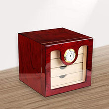 50 Sigari Raffreddamento Humidor Cedar Cigar Idratante Cabinet Quattro Piani Dello Spazio Casa Sigaro Idratante Igrometro Esterno Piano Di Vernice ( Color : Red , Size : 24*22*24cm )