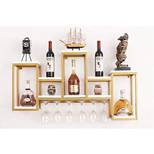 Portabottiglie Mensola Autoportante Mensola Sospesa in Metallo con Portabottiglie in Legno di bambù Decorativo per Soggiorno O Cucina