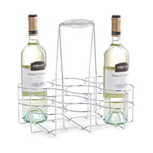 Zeller 24904 Portabottiglie per 6 Bottiglie, Cromo, 32 x 22 x 32 cm
