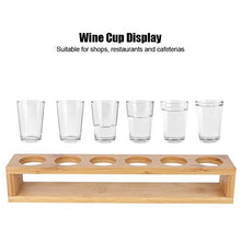 Portabottiglie per vino Portabicchieri in vetro Porta desktop in legno Singola 6 Bottiglie Portabottiglie Portabicchieri Espositore Organizzatore(32.8 x 6 x 5.5cm)