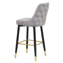 MOBILIER DECO - Set di 2 sgabelli design in velluto grigio Arielle