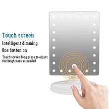 Uxsiya Specchio cosmetico con luci Touch Screen Specchio Illuminato Ricaricabile USB Specchio per Trucco da Tavolo 10X con Un vano portaoggetti
