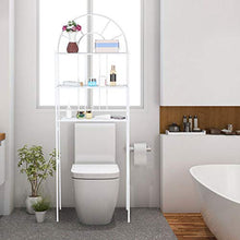 Zerone - Scaffale portaoggetti sopra il WC, a 3 strati, a colonna alta, per casa, hotel, bagno, 60,5 x 30,5 x 171 cm