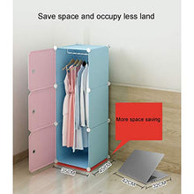Armadio Organizzatore Cubi di stoccaggio Appeso Armadio Organizzatore Tessuto Scatola di immagazzinaggio Assemblare l'armadio per camera da letto rimovibile armadio per i vestiti ( Size : 8 doors A )