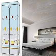 TWDYC No-Installazione Pieghevole Armadio Modern Family Camera di Arte del Panno Cabinet Tutto Acciaio Telaio Camera Semplice Dormitorio Panno Ward