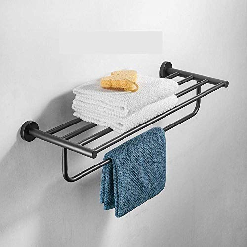 AGGF Portasciugamani a Parete Doppia Parete in Acciaio Inossidabile SUS304-C2 portasciugamani portasciugamani Singolo portasciugamani per Bagno Cromato sospeso