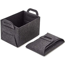 XIXIAO - Cesto portabiancheria in feltro per armadi, cassetti, armadio, cassettiera, cassettiera, M: 40 x 28 x 25 cm, colore: Grigio