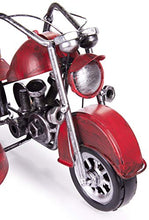 Brubaker Portabottiglie per Vino - Motocicletta con Sidecar Rosso - Decorazione in Metallo - Portabottiglie con Biglietto d'Auguri - Regalo del Vino