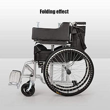 Sedia A Rotelle Pieghevole, Sedia da Trasporto Ultraleggera Ergonomica Comodo Bracciolo di Sollevamento Supporto per Gambe, 130 kg di Carico 45 46 Cm Larghezza Sedile, Nero A