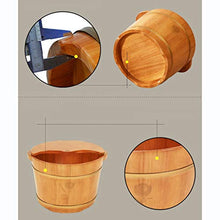YLL Canna per pediluvio Rovere Naturale Pediluvio Barrel Foot Massage Allevia Il Dolore E Favorisce Il Sonno Pediluvio Barrel Altezza 27 Cm (Color : with Cover)
