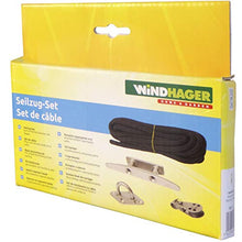 Windhager trazione Set di tiro Fune tendere Facilmente Le Vele da Sole Adria,10897, Argento