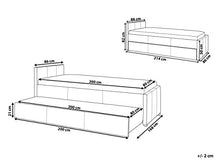 Beliani Divano Letto Estraibile in Tessuto Grigio Scuro Rete a Doghe 80 x 200 cm Marmande