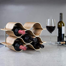 LHQ-HQ Moderno e Minimalista in Legno Saluto Wine Rack 6 Supporto di Bottiglia titolari Kitchen Bar mensola di Esposizione di Piegatura di Legno Wine Rack Bottiglia della Bevanda