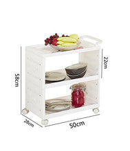 YIN YIN Carrello per Ripiani Cremagliera delle Merci - Cremagliera del Bagno della Cucina della casa del Carrello di plastica del Carrello dello Strumento del Salone di Capelli di Bellezza Carrello a