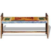 Festnight- Panca di Legno/Cola Panchina Legno Solido Recuperato 100x30x50 cm