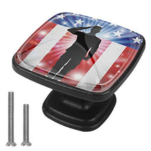 Saluto del soldato americano patriottico Pomelli per Porta Set di 4 Pomelli per Mobili Manopole per Cassetti Cucina Armadio Vetro
