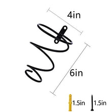 Bottiglia di Vino da Parete in Ferro, 4 Pezzi Portabottiglie da Vino in Ferro a Parete, Portabottiglie a Spirale, con Vite, per Bar, Bancone Bar, Espositore per Bottiglie di Vino (Nero)