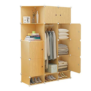 Locker Armadio Scarpe-Bit Hanging Archivi Rimovibili di Plastica 10-Door 7-Gitter Angolo Scaffali Abbigliamento Home Camera 111X47X165CM MUMUJIN