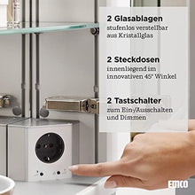 EMCO Armadietto a specchio illuminato Prime con illuminazione a LED a tutto tondo, armadietto a specchio da bagno di alta qualità come modello da incasso, mobile da bagno a 2 ante, bianco neutro