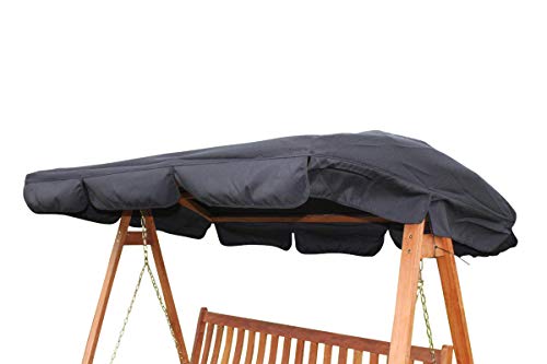 Olive Grove - Ricambi baldacchino per dondolo da giardino a 3 posti o amaca, colore: nero (cod. colore: 459)