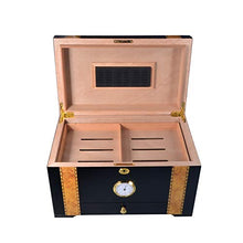 XZJJZ Cigar Cabinet con umidificatore e igrometro Humidor for Club Desktop a Doppio Strato Cigar Box