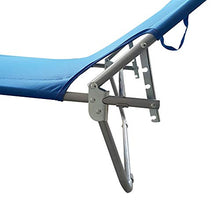 MEDIA WAVE store 2309P Lettino Prendisole Pieghevole Schienale Regolabile e tettuccio Parasole di Colore Azzurro