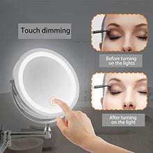 XYSQWZ Specchio da Trucco con Specchio Ingranditore 10x, Specchi da Parete Rotazione di 360 Gradi Specchio Ingranditore Specchio Flessibile 10x Specchio Double Face Caricatore USB