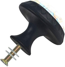 Stilizzato sole indiano luna giallo blu Pomelli per Porta Set di 4 Pomelli per Mobili Manopole per Cassetti Cucina Armadio Vetro