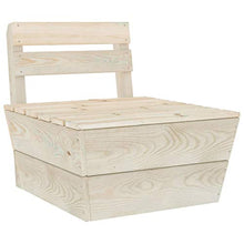 FAMIROSA Set Divani da Giardino su Pallet 4 pz in Legno Abete Impregnato