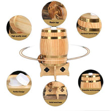 HWhome Verticale Botti di Rovere per Vino Rosso Secchio di Invecchiamento 5L, Distributore di Botti di Whisky con Supporto per Conservare I Tuoi Liquori di Birra di Whisky di Vino Preferiti