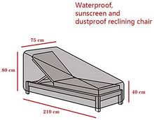Ghopy Coperture per Lettini da Giardino con Coulisse 190T Impermeabile 208x76x79/41cm Copertura per Sedia a Sdraio Esterno