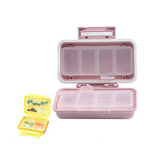 BGSFF Scomparti Portapillole Organizer Paglia di Grano Resistente a Gocce e Graffi Organizer settimanale per Pillole di Grande capacità Doppio Grande Rosa