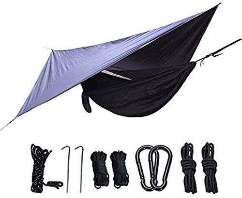 Outdoor Jungle Explorer Doppio campeggio Amaca da campeggio, Attrazioni all'aperto Anti-Mosquito Amaca + CANAINA SET DOPPIO USO USO PORTATILE TENDA TENDA PERSONE PERSONE DORMINATO Sedia sospesa