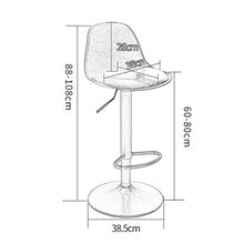 Poltrone Nubao Rotazione di 360 Gradi sgabelli da Bar con Il poggiapiedi, Regolabile Swivel Bar Sgabelli Colazione Bar Sgabello da Cucina, poggiapiedi (Colore: Rosso) (Color : Red*2)