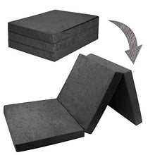 Fortisline - Materasso pieghevole per ospiti, letto per ospite, 195 x 80 x 9 cm. colore: Grigio