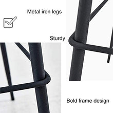 LLT Telaio pratica Sgabello da bar Sgabelli Black Metal e seduta in pelle | Sgabelli Sedie con poggiapiedi | I moderni Pianale da cucina Sedie sgabello, per Home Cafe Restaurant,bianca,65 cm
