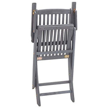 vidaXL Sedie da Giardino Pieghevoli 4pz con Cuscini in Massello Acacia