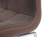 Mendler Set 6X sedie Sala da Pranzo Design Moderno HWC-F29 Tessuto Ecopelle Marrone