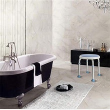 JXING Sgabelli da Bagno, Sgabello Rotondo per Vasca da Bagno Regolabile in Altezza con Sedile Girevole, Sedie E Sgabelli per Doccia, Blu