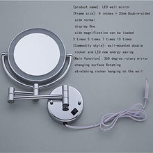 Specchio per il trucco Montaggio a parete 5x Specchio ingranditore Specchio cosmetico illuminato a LED per bagno Specchio bifacciale, specchio da trucco con luci Specchi da bagno Specchio per trucco i