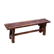 Terrazza giardino 3 posti panchine da esterno, Sedile a doghe in legno massello anticorrosivo resistente alle intemperie, Panca per tavolo da pranzo in legno massello Panchina senza schienale