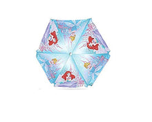 PERLETTI 50427 - Ombrellone Bambina Principesse Disney, Parasole azzurro resistente al vento, Diametro 125 cmm Protezione contro i raggi UV SPF 50+