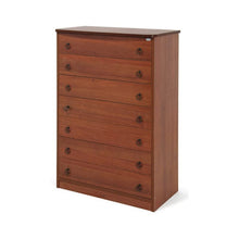 WEBMARKETPOINT Cassettone Noce Antico in legno nobilitato con 7 cassetti H.111x42x76 cm