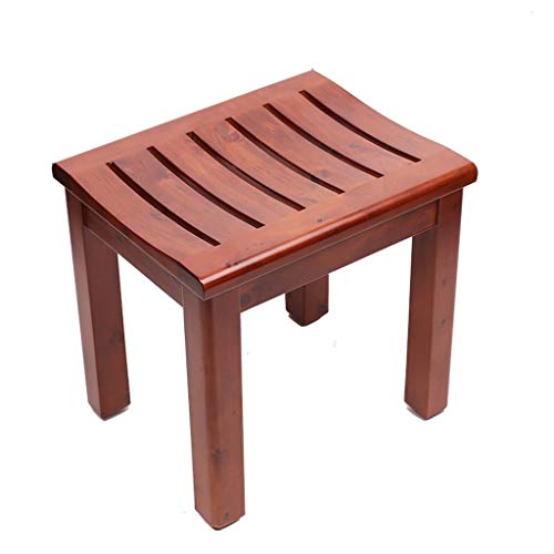 LYP Sedia Comoda per Anziani Kashiwagi Maroon Bathroom Sgabello anticorrosione Sgabello per Doccia con Superficie Curva Curva, 40cm / 45cm (Size : 45cm)