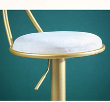 WANGFENG Sgabelli Ergonomico Moderno Sedia da Disegno con Base Metallica,Sgabello Stool Swivel Bar Regolabile,Velluto Contatore Altezza Bar Stools Sedie