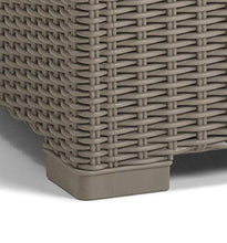 Keter California Tavolo da Esterno in Rattan 68 X 69 X 35 Centimetri, Cappuccino